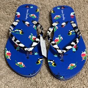 VERA BRADLEY  PVC Flip Flops   MINI TODY BIRDS  Size Small 5/6 NWT
